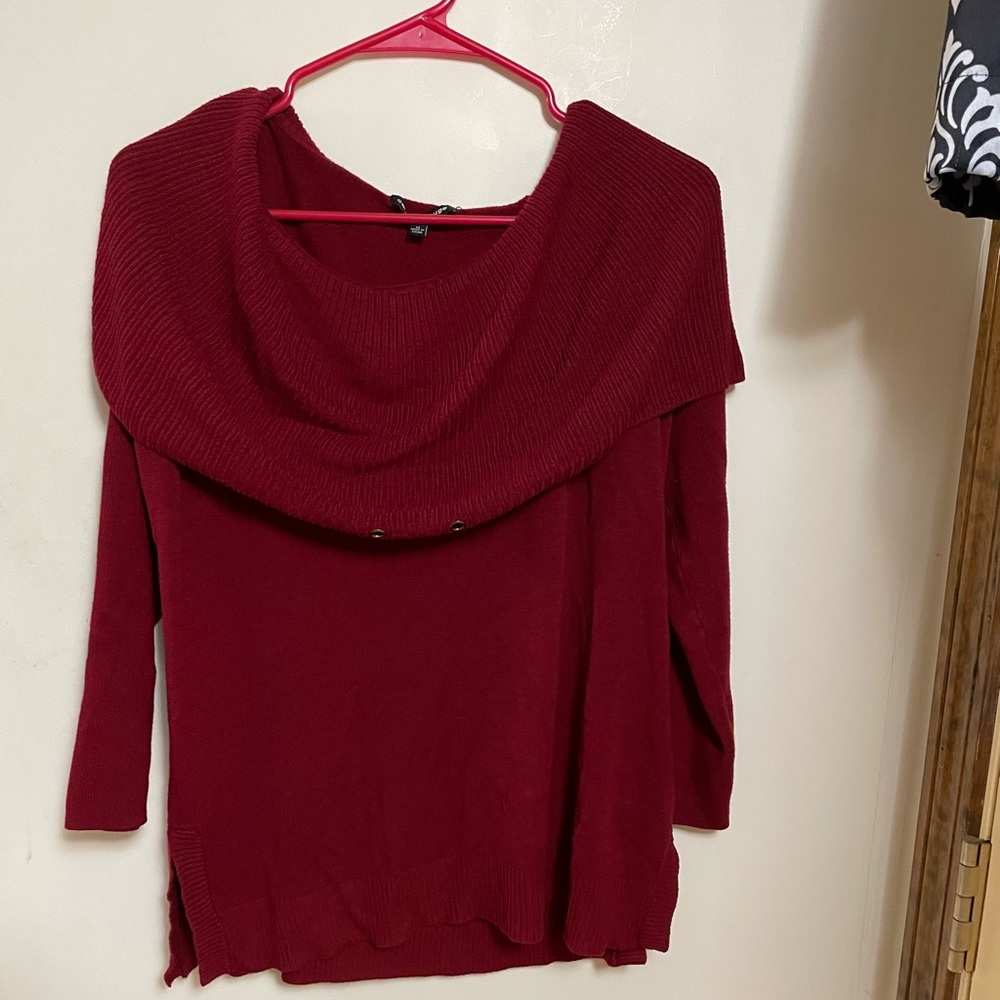 Cable and gauge sweater